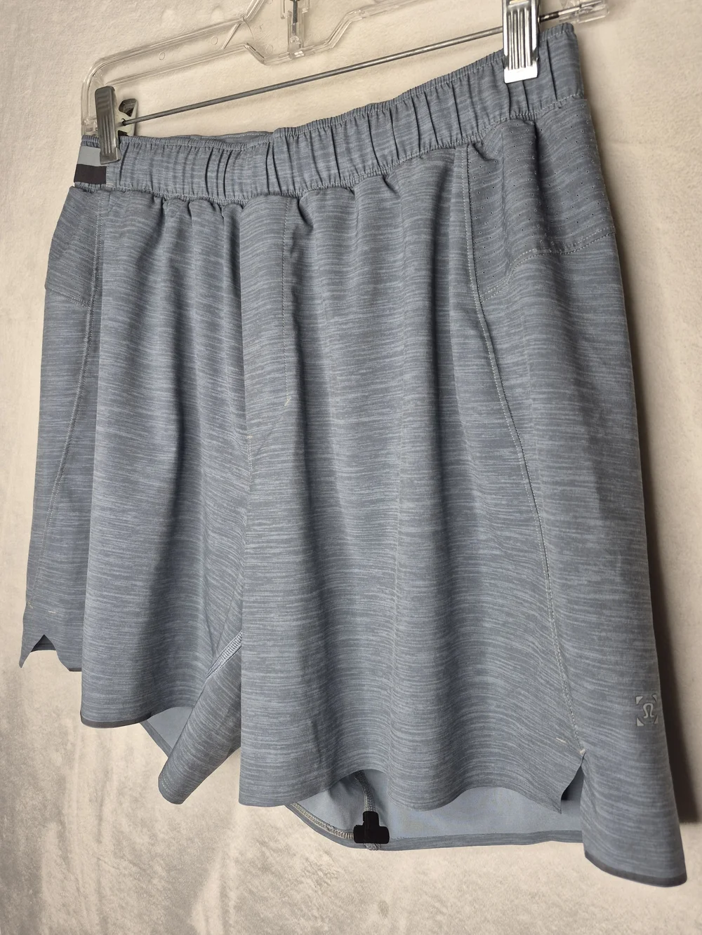 Lululemon Surge Athletic Running Shorts Heather Blue Gray Mens Small 27x6